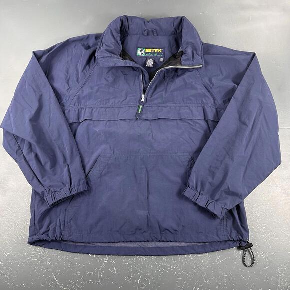Eddie Bauer Other - VTG Eddie Bauer Jacket Mens Large Navy EBTEK Nylon 1/2 Zip Anorak Wind Rain